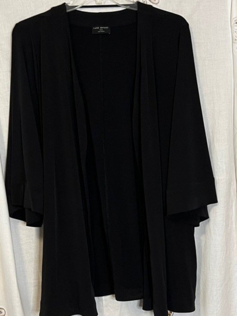 Lane Bryant Black Drape Open Front Cardigan 22/24 LN